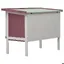 Clapier dextérieur - WIENS - 1 niveau - Marron - 90x45x65 cm - Bois de sapin massif - Treillis métallique