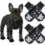 Chaussettes antidérapantes pour chien - ZGEER - Lot de 2 paires - Sangles réglables - Taille M - Noir - Antidérapant
