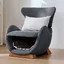 Fauteuil lounge avec niche pour animal assise ergonomique tissu anti-griffures gris 66 × 69 × 76 cm - UVRION