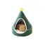 Lit de tente pour chat en forme de grotte, confortable et triangulaire, idéal comme maison pour chat ou arbre de Noël.