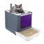 MIPAN Bac Litiere pour Chat, Litière fermée pour chat - Désinfection UV Plateau amovible et pelle