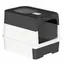 XJING-Boîte à litière pour chats - Toilettes de chat - Grand espace - PP Plastique -Noir-49*37*35 CM