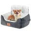 Siège Auto pour Chiens Petits 9 kg-VEVOR-Lit pour Animal de Compagnie-Laisse de Sécurité à Clipser-Gris Foncé