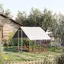 Enclos poulailler en acier galvanisé 6 M² parc grillagé 3 x 2 M cage extérieure pour animaux 6 poulets argent-AOSOM.fr