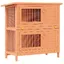 @FRENCH Clapier dextérieur - Pour 10 Animau x - Enclos pour petits animau x 4 portes - Bois - Maison Lapin Enclos 85385