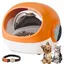 Distributeur Croquettes Chat Automatique à Puce, Étiquette RFID, 4 Modes d'Alimentation, Aliments Secs/Humides, Porte Hermétique