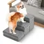 Escalier pour Chien TTLIFE Pliable Escalier Chien en 3 Marches Pliable Escaliers pour Chiens Antidérapant pour Lit Et