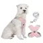 Harnais pour chien Pet X Frame anti-traction avec laisse réglable réfléchissant anti-étranglement avec gilet rembourré (rose)