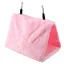 Hamac en peluche douce Tente à cage suspendue pour oiseaux Perroquet Hiver Lit chaud pour animaux de compagnie (Rose S)