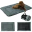 Panier pour Chiens Chats lit Pliable imperméable à leau résistant à la traction et chaud gris