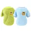 Pull polaire 2 pièces pour petits chiens vêtement chaud dhiver pour chiots et chats (bleu clair + vert avocat)