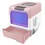 KEDIA Bac à Litiere Chat AutonettoyanteLitière Automatique Autonettoyant pour Chats avec des Rayons ultraviolets(48x35x36) rose