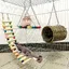 Jouet Hamster, Lot de 3 Jouets pour Perroquets ou Chiens. Échelles de pont, jouet balançoire, hamac perché pour Hamster, écureuil,