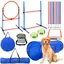 70 pièces agility chien équipement Obstacles et Entrainement kit d'agilité pour chien Tunnel Anneau de saut, 2 balles
