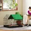 Cage enclos lapins petits animaux rongeurs Intérieur ou Extérieurs avec bache Protection Inclus - 90 x 75 x 75 cm