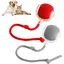 Balle Roulante Électrique Auto-Propulsée - Jouet Interactif pour Petits et Moyens Chiens et Chats dIntérieur (Gris+Rouge) JOUET