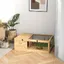 Maison enclos cage habitat pour petit animal tortues avec 2 espaces 91 x 605 x 32 cm bois massif jaune clair