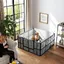 Parc de mise bas pour chien caisse de mise bas pour chiens avec porte tapis de propreté lavable 122 x 122 x 60 cm noir