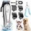 Tondeuse Chien Professionnelle - HYKJSIDE - Sans Fil Tondeuse Chien Poil Long Epais avec Ecran LCD et 4 Peignes de Limite
