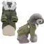 Manteau dhiver pour chien manteau pour petit chien sweat à capuche dhiver avec poches vêtements chauds pour chien (vert)