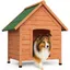 VOUNOT® Niche pour chien extérieur en bois  72x62x83cm - Toit étanche - Plancher amovible - Pieds antidérapants