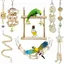 Lot de 8 Jouet pour perroquet à oiseaux Jouets à mâcher avec Hamac Swing Cloche Chaîne Perchés pour Oiseaux perroquets