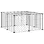 Meilleures Poulailler-Enclos-Cage animaux - de com - MODERNE Cage animaux de compagnie à 12 panneaux et porte Noir 35x35 cm 26129