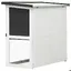 Clapier dextérieur en bois - WIENS - Gris - 90x45x80 cm - 1 porte - Treillis métallique - Toit étanche