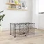BONNIE® Meuble Cage pour chat/animaux Cage animaux de compagnie à 8 panneaux et porte Noir 35x35 cm EU828426
