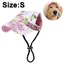 Chapeau de baseball pour chien avec visière et trous d'oreille, idéal pour les promenades en plein air.