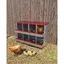 Pondoir pour Poules Nichoirs en Métal à 8 Compartiments Étanche Antirouille et Ventilé Plate-Forme de Repos Rouge