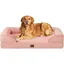 Panier Chien Xxl Orthopédique 112x81x16.5 cm Mémoire De Forme Déhoussable Lavable Canapé Imperméable Rose
