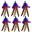 Recharges de jouets en plumes Remplacement de baguette pour chat 6 pièces Recharges de plumes doiseau naturelles faites (A)
