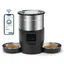 Distributeur Automatique Croquettes Chat Chien Wifi 4.5L - Gamelle Connectée Double Bol Inox - Mangeoire Intelligente Programmable