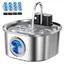 Fontaine à eau sans fil pour chat - Phoesky - 32 L - Acier inoxydable - Batterie 4000 mAh - Fonctionnement automatique