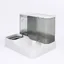 Distributeur automatique de nourriture sèche pour chat bol et fontaine à eau plateau continu intégré 2 en 1 (gris)