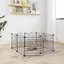 BONNIE® Meuble Cage pour chat/animaux Cage animaux de compagnie à 8 panneaux et porte Noir 35x35 cm EU323161