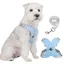 Harnais pour chien Pet X Frame anti-traction avec laisse étrangleur réfléchissant réglable et gilet rembourré (bleu)