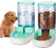Distributeur Croquettes Chat,Chien,Automatique,2 Unités,3.8 L,Gamelle À Nourriture Et À Eau Pour Animaux De Compagnie (Vert)