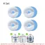 Filtres pour fontaine à eau pour chat - Phoesky - Charbon actif - Système de filtration à cycle quadruple - 4 pièces