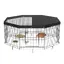 Parc pour Chien-Duoku-8 Panneaux-24 H Pliable en Métal Clôture pour Animaux de Compagnie Intérieur/Extérieur Métal