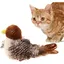 Jouet interactif pour chat – Oiseau gazouillant simulé en peluche – Sons réalistes et mouvements automatiques – 14 x 7 cm