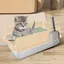MIPAN.Bac Litiere pour Chat en INOX - Facile à Nettoyer+Antiadhésive - Pour Chats dintérieur et dextérieur - 60x40x30cm - Kaki