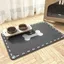 Tapis Alimentation Animaux 50x30cm Gris - Absorbant Antidérapant Diatomite - Pour Chiens & Chats - 1 Pièce