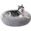 Panier rond pour chien coussin pour chat panier donut Ø 100 cm (3XL) Gris clair