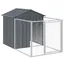 Niche pour chien - UU - avec cour - anthracite 117x201x123 cm A92