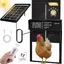 Porte automatique de poulailler Solaire BCSK® | Avec minuterie d’ouverture – Anti-pincement - Etanche IPX6 – Télécommande sans fil