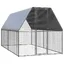 Poulailler d exterieur 2 x 4 x 2 m acier galvanise toit resistant a l eau