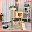 Arbre à chat - AKOZON - 6623 - sisal naturel - niche et hamac - plate-formes & boule suspendue