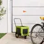 vidaXL Remorque de Vélo pour Animaux - Vert/Noir